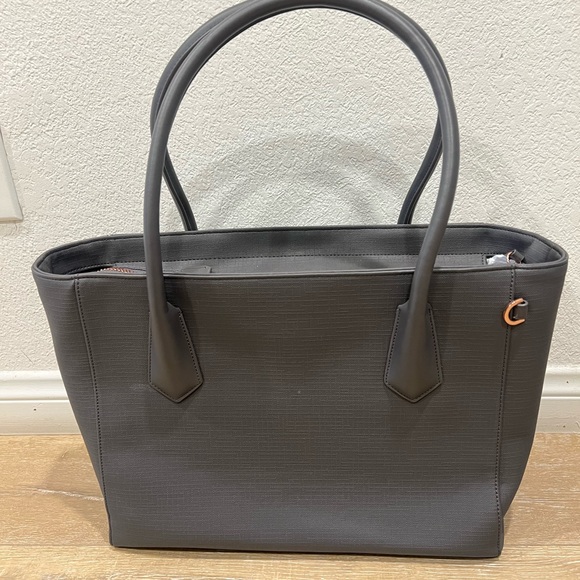Dagne Dover Classic Work Tote in Graphite - Picture 2 of 7